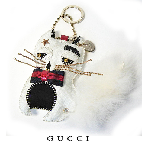 GUCCI ガットリ 猫 キーホルダー GG柄+spbgp44.ru