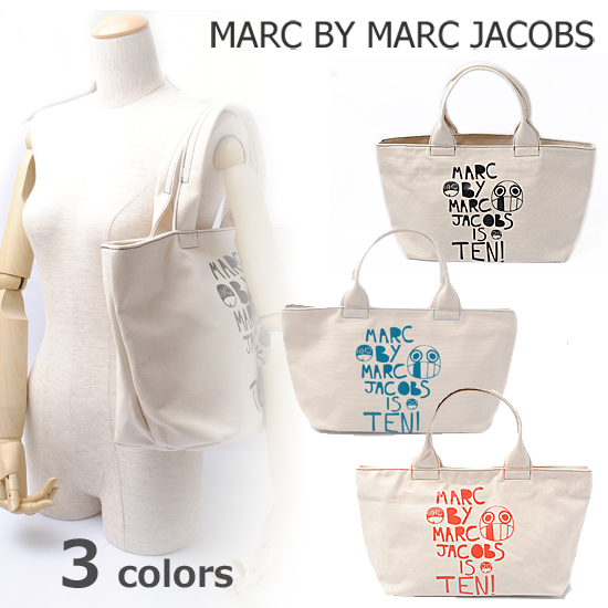 MARC BY MARC JACOBS(マークバイマークジェイコブス)10周年記念限定 トートバッグ キャンバス/ナチュラル M3111234