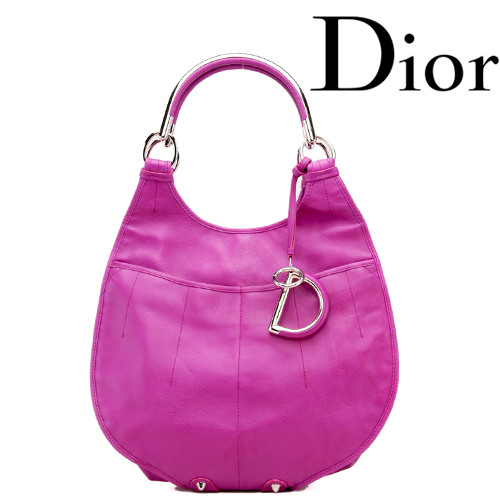 Christian Dior（クリスチャン・ディオール） ショルダーバッグ キーリング付 レザー/ピンクパープル 【中古】【送料無料】